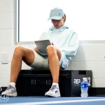 Iga Swiatek of Poland before the semi-final of the 2026 Cincinnati Open WTA 1000 tennis tournament