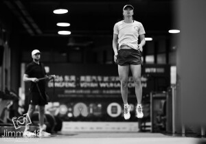 Iga Swiatek of Poland warms up before the quarter-final of the 2026 Dongfeng Voyah Wuhan Open WTA 1000 tennis tournament